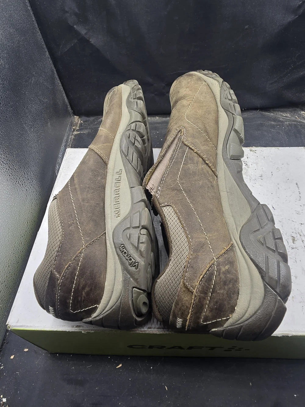 Merrell Brown Slip-On Leather Work Boots